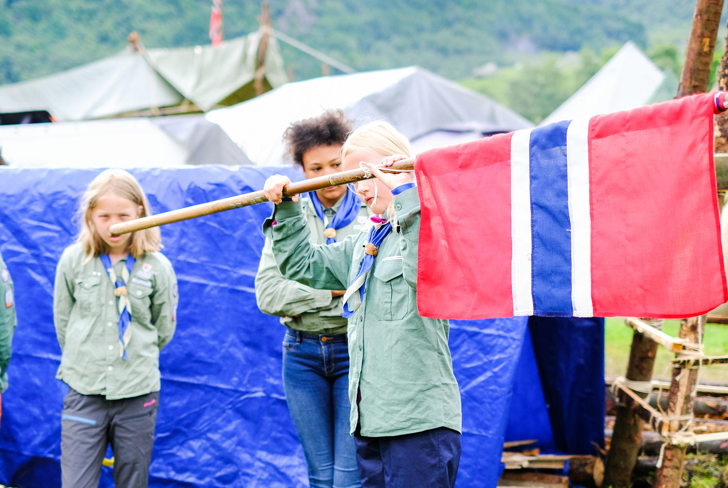 Flaggutrulling Kfuk Kfum Speiderne